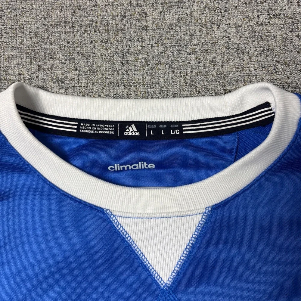 UCLA Adidas Long Sleeve Shirt Mens L Blue NCAA Training Climalite 4976A